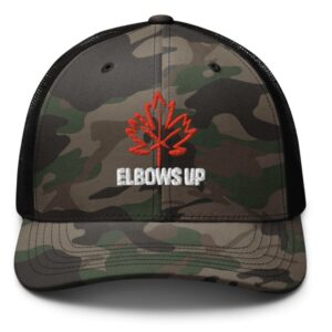 Elbows up Canada Camouflage Trucker Hat