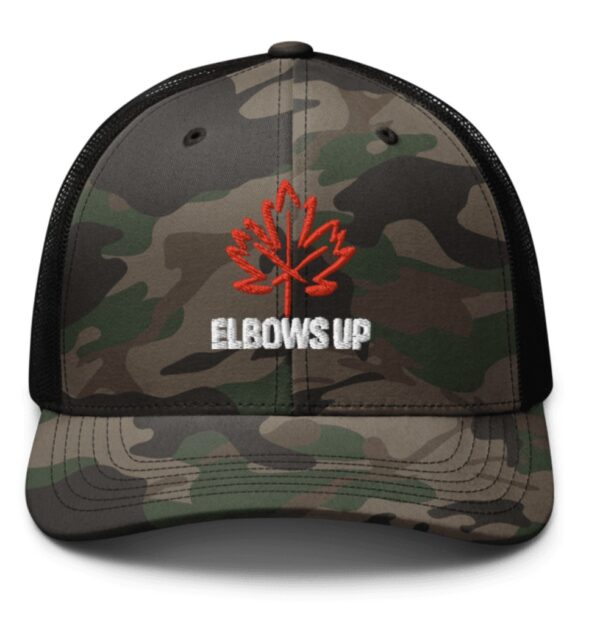 Elbows up Canada Camouflage Trucker Hat