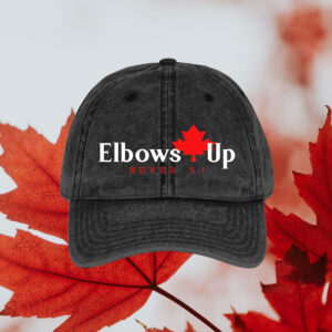 Elbows Up Canadian Corduroy 2025 Hat, embroidered true north subtle anti trump Hat