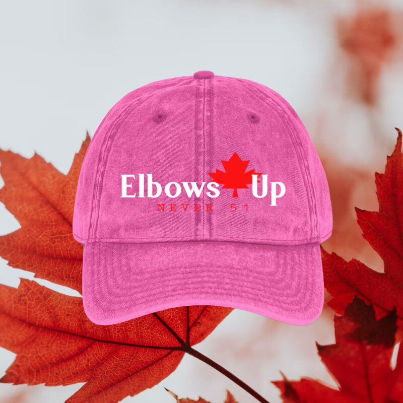 Elbows Up Canadian Corduroy 2025 Hat, embroidered true north subtle anti trump Hat