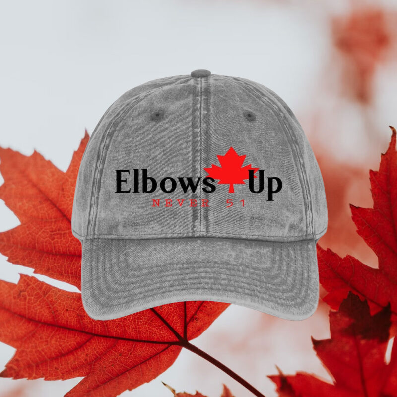Elbows Up Canadian Corduroy 2025 Hat, embroidered true north subtle anti trump Hat