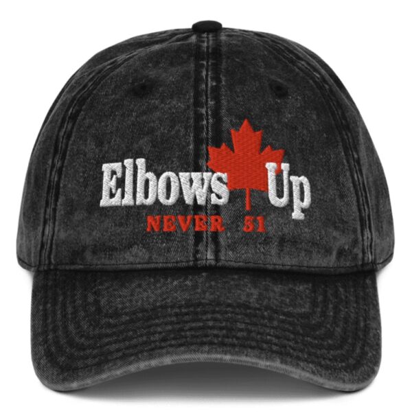 Elbows up Canada Never 51 Vintage Cap