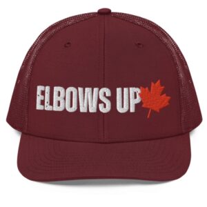 Elbows up Canada Snapback Trucker Cap