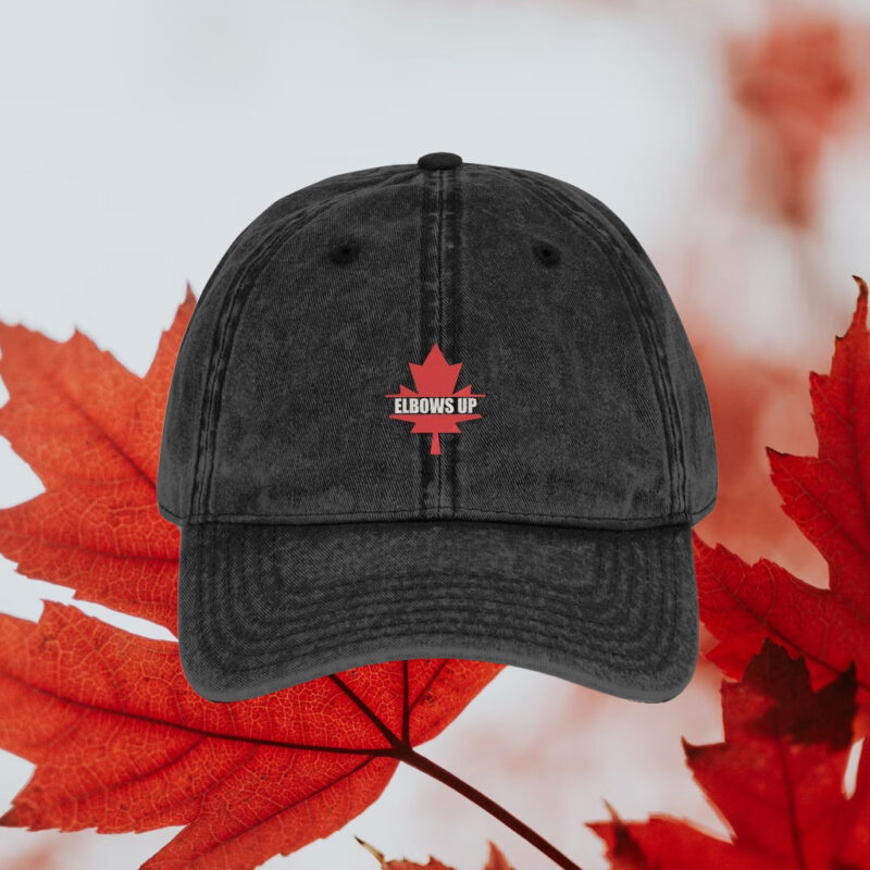 Elbows up Embroidered Hat, Vintage Hat, Canadian Pride Anti Trump Cap, Canadian Design, Canada Proud Patriotic Hats