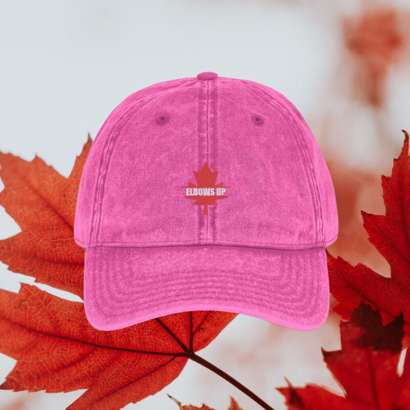 Elbows up Embroidered Hat, Vintage Hat, Canadian Pride Anti Trump Cap, Canadian Design, Canada Proud Patriotic Hats