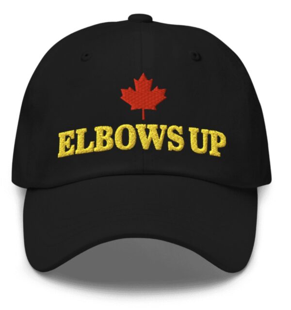 Gold Dark Elbows Up Canada Hat