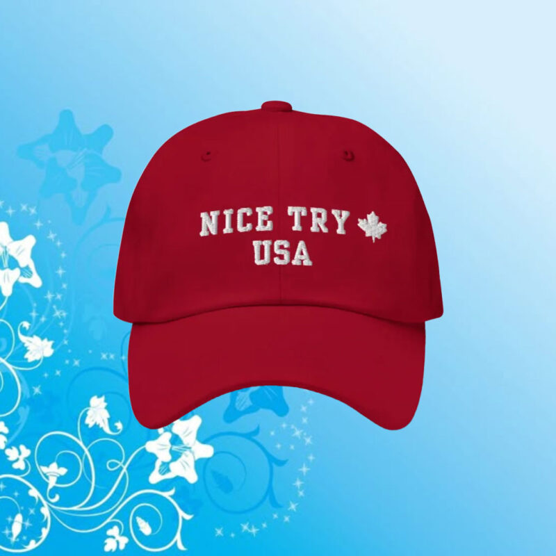 Never 51 back design, Nice Try USA Embroidered Hat