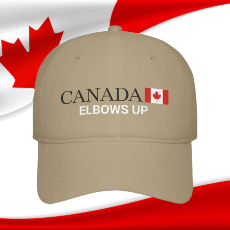 Patriotic Canada Elbows Up Low Profile Baseball Hat, Unique Canadian Flag Cap, Canada Pride - Elbows Up Hat
