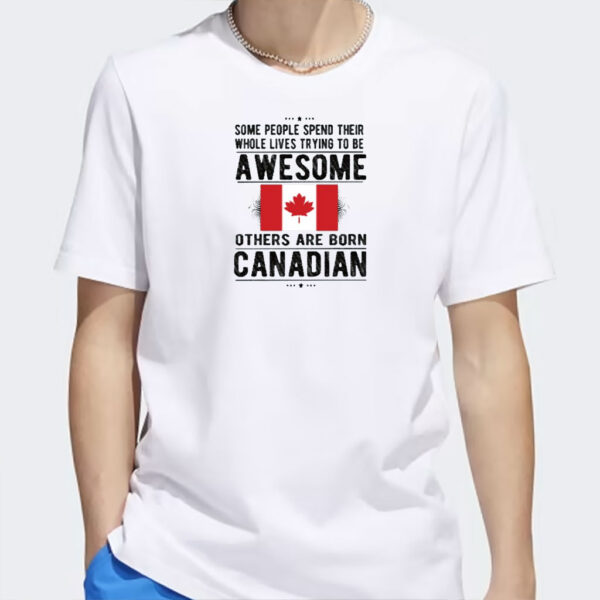 Proud Canadian Flag Canada Heritage Canadian Roots on Unisex T-Shirt