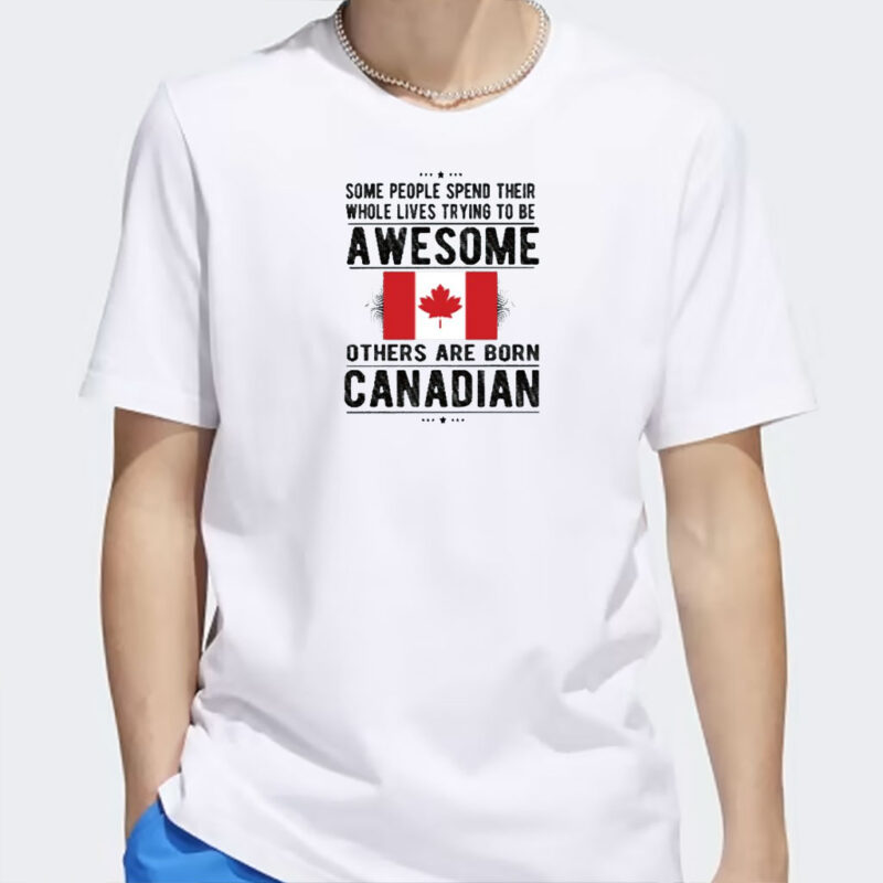 Proud Canadian Flag Canada Heritage Canadian Roots on Unisex T-Shirt