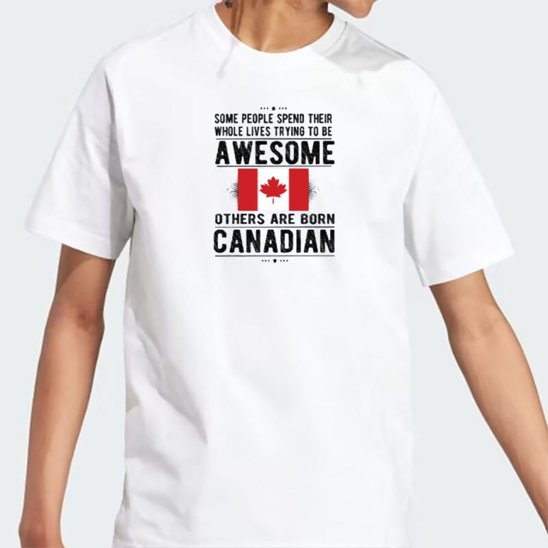 Proud Canadian Flag Canada Heritage Canadian Roots on Unisex T-Shirt