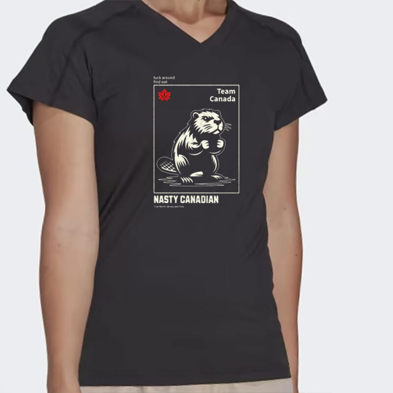Team Canada Beaver Nasty Canadian T-Shirt, Elbows Up Canada Shirt