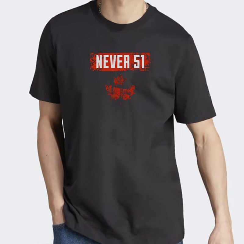 Vintage Never 51St State Canada Flag Shirt
