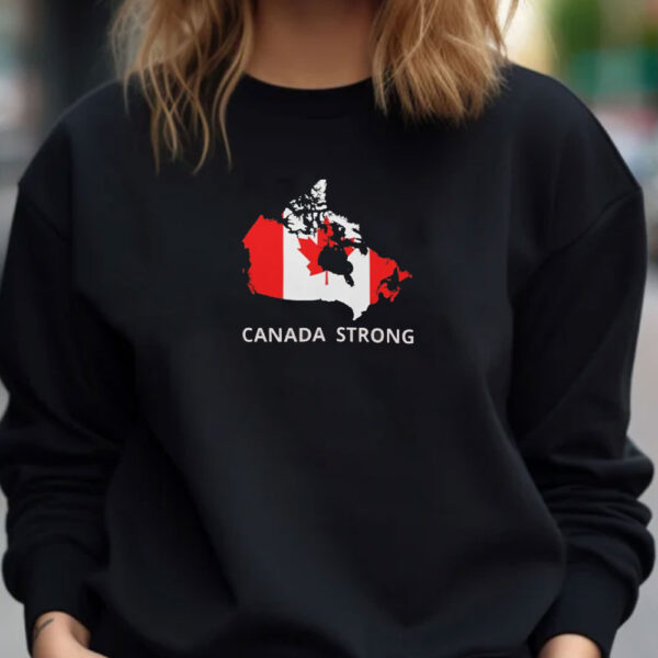 Canada Strong - Canada Flag Map T-Shirt
