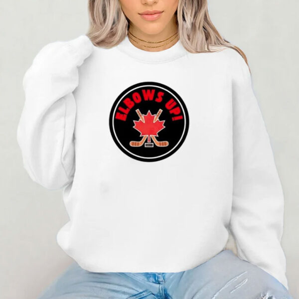 Canada hockey elbows up logo shirt