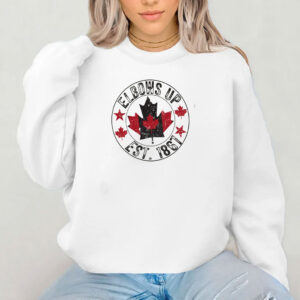 Comfort Colors Elbows Up Shirt Canada, Proud Canadian Hockey T-Shirt