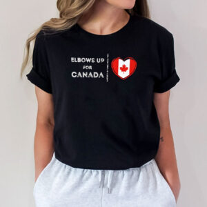 Elbows up For Canada America stands with you heart flag T-Shirt