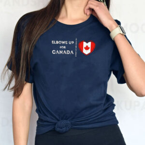Elbows up for Canada America stands with you heart flag shirt