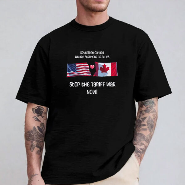 USA hearts Canada Stop the tariffs Shirt